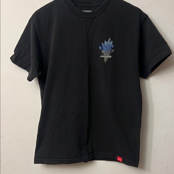 Chocolate Black and Blue Artistic Short Sleeve Tee - Picture 1 of 6